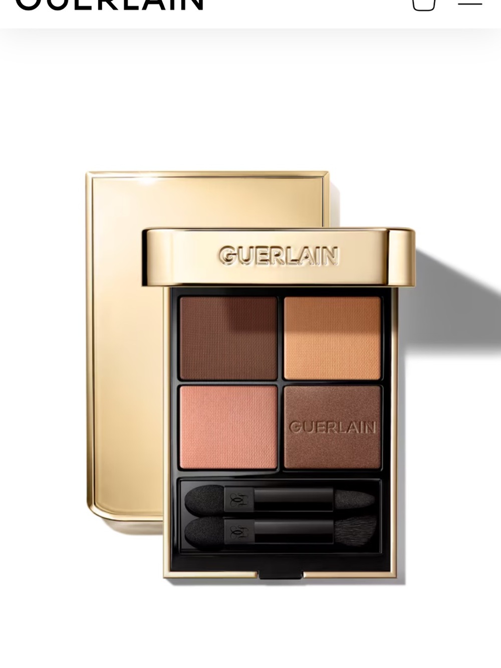 GUERLAIN Four-Shade Eyeshadow Palette — Peach, Warm Brown, Dark Brown, Tan